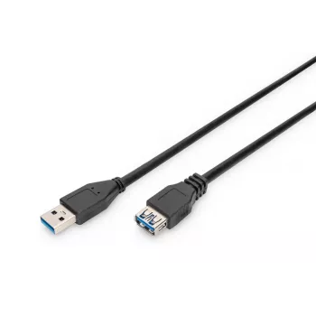 DIGITUS USB 3.0 pagarinātājkabelis, A tipa tēviņš/mātīte, 1.8 m (ak-300203-018-s)