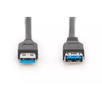 DIGITUS USB 3.0 pagarinātājkabelis, A tipa tēviņš/mātīte, 1.8 m (ak-300203-018-s)