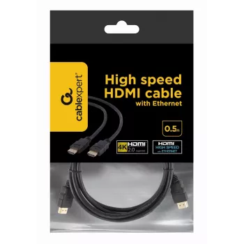 GEMBIRD HDMI v.1.4 vīriešu-vīriešu kabelis 0.5m Lielapjoma iepakojums