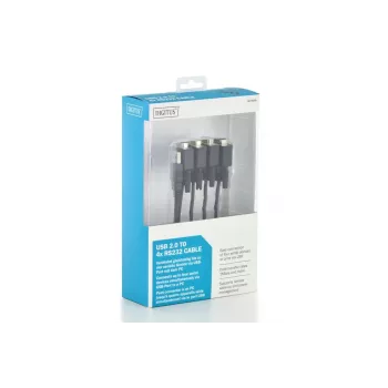 DIGITUS USB 2.0 uz 4x RS232 kabelis 1.5m