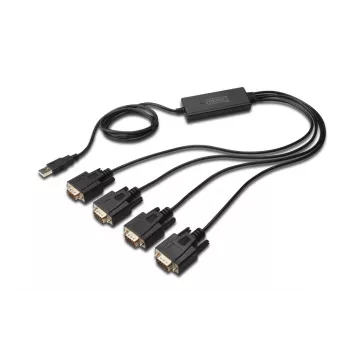 DIGITUS USB 2.0 uz 4x RS232 kabelis 1.5m