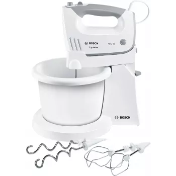 Bosch MFQ36460 ErgoMixx rokas mikseris ar bļodu 450 W balts