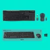 LOGITECH Wireless Desktop MK270 - tastatūra un pele, QWERTY US Int, melna