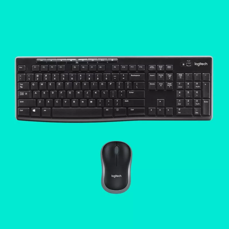 LOGITECH Wireless Desktop MK270 - tastatūra un pele, QWERTY US Int, melna