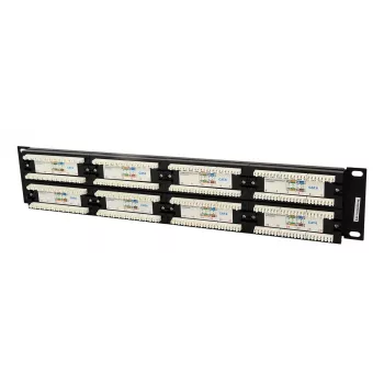 Gembird Cablexpert NPPC648CM001 Melns 19 inch panelis EIA/TIA T568B/A