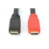 DIGITUS ASSMANN HDMI High Speed kabelis, tips A, ar pastiprinātāju, vīr./vīr., 15m ar Ethernet, Ultra HD 24p, CE, zelts melns