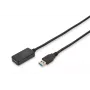 DIGITUS USB 3.0 pagarinātāja kabelis ar pastiprinātāju USB A vīriešu / USB A sieviešu 5m (da-73104)