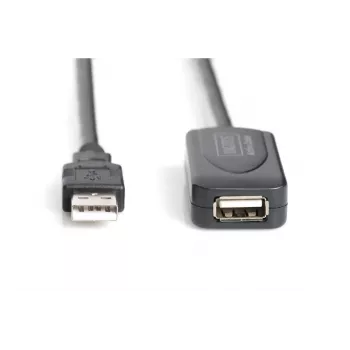 DIGITUS USB 2.0 pagarinātāja kabelis USB A vīriešu / A sieviešu 20m (DA-73102)