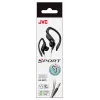 JVC HA-EB75-B-E sporta austiņas ar auss āķiem, vadu 3,5 mm, aizsargātas pret šļakatām, 16–20000 Hz, 1,2 m vads, melnas