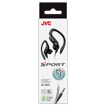 JVC HA-EB75 Sporta Vadu Austiņas Melnas, Vadu, 16 - 20000 Hz, Mūzika, 21.1 g, Austiņas, Melna