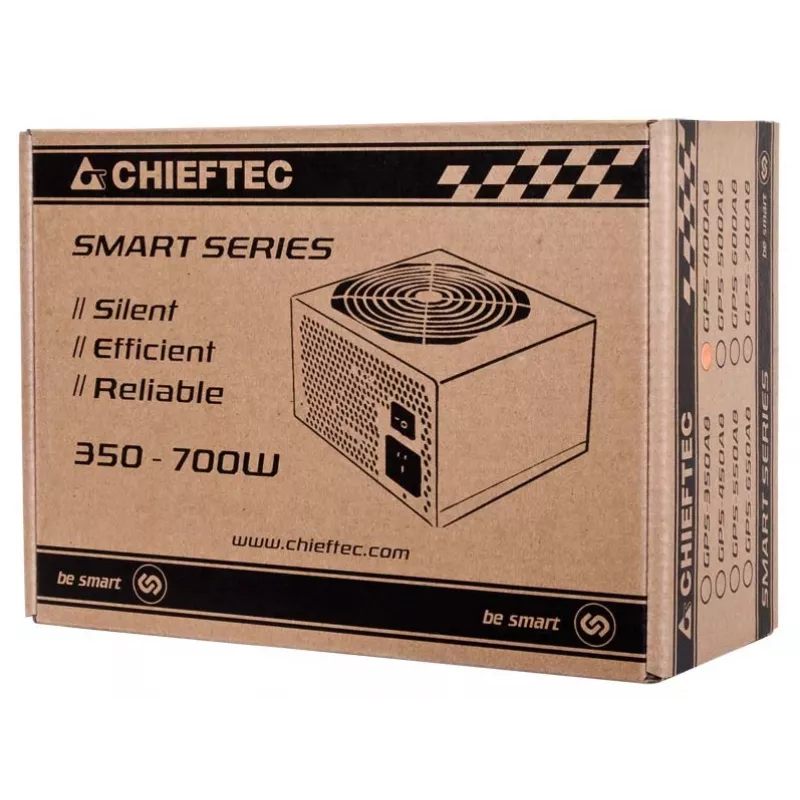 Chieftec Smart GPS-600A8 barošanas bloks 600 W 20+4 pin ATX ATX Melns