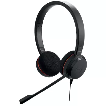 Jabra Evolve 20 MS Stereo vadu austiņas, birojam/zvanu centram, 150–7000 Hz, 171 g, melna