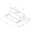 Whirlpool AKR 6390/1 IX daļēji iebūvējams (izvelkamais) tvaika nosūcējs sudraba krāsā 304 m³/h