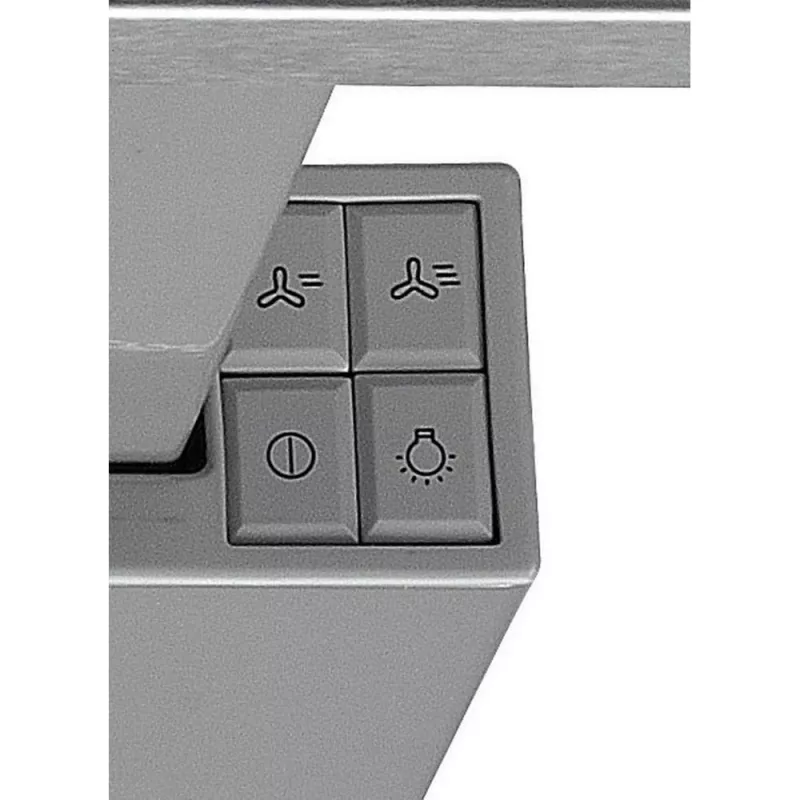 Whirlpool AKR 6390/1 IX daļēji iebūvējams (izvelkamais) tvaika nosūcējs sudraba krāsā 304 m³/h