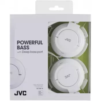 JVC HA-S180-W-E austiņas ar vadu, uzliekamas, baltas