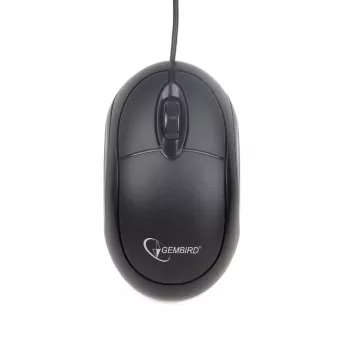 GEMBIRD MUS-U-01 optiskā pele, 3 pogas, ritenītis, USB, melna