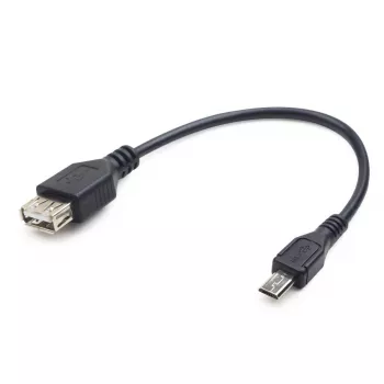 GEMBIRD USB OTG AF uz Micro BM Kabelis 15cm - Melns