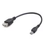 GEMBIRD USB OTG AF uz Micro BM Kabelis 15cm - Melns