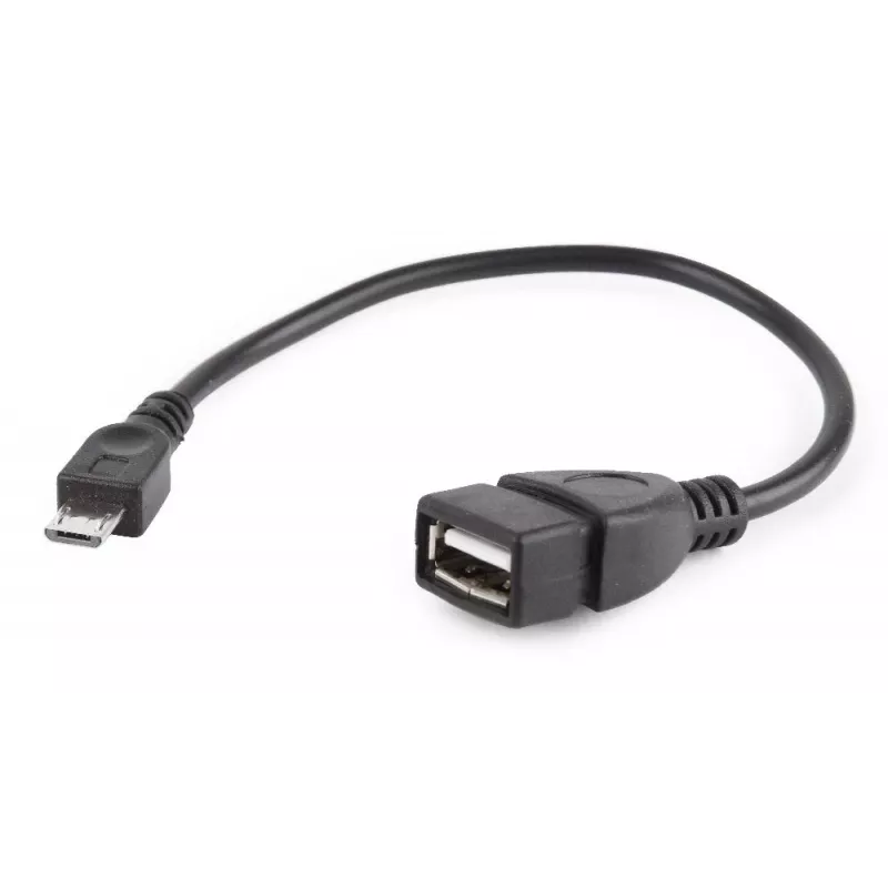 GEMBIRD USB OTG AF uz Micro BM Kabelis 15cm - Melns