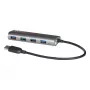 USB centrmezgls i-tec Metal Superspeed USB 3.0 4 Portu Centrmezgls 5000 Mbit/s Pelēks