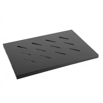 Rack plaukts LANBERG AK-1001-B — 1U 19 collu metāla plaukts, 500×280 mm, melns, 120 kg
