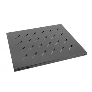 Plaukts Rack LANBERG AK-1003-B — 1U 19 collu plaukts, 465×500×22 mm, 120 kg slodze, melns