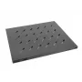 Plaukts Rack LANBERG AK-1003-B — 1U 19 collu plaukts, 465×500×22 mm, 120 kg slodze, melns