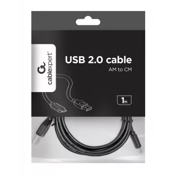 GEMBIRD USB 2.0 AM — Type-C kabelis (AM/CM) 1m