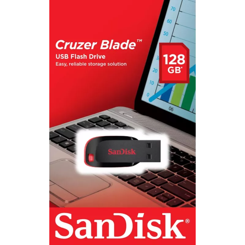 WESTERN DIGITAL SanDisk Cruzer Blade 128GB USB 2.0 zibatmiņa