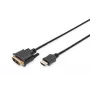 DIGITUS ASSMANN HDMI adaptera kabelis, A tipa – DVI (18+1) M/M, 2m, Full HD, melns
