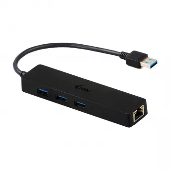 i-tec Advance USB 3.0 Slim HUB 3 Portu Gigabit Ethernet Adapter Melns