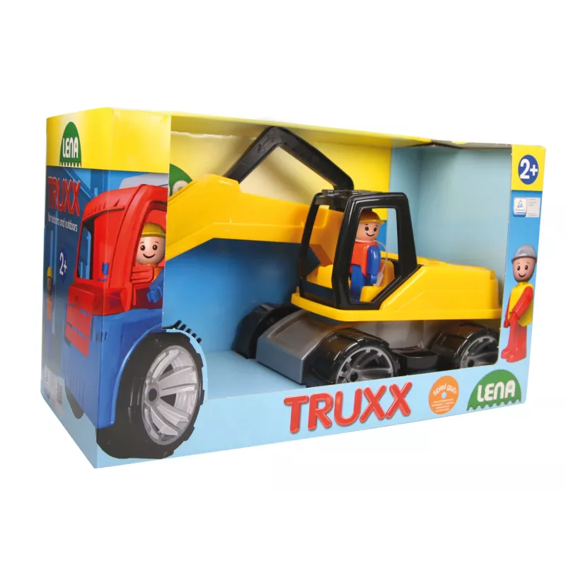 Lena TRUXX Ekskavators, plastmasas, melns/pelēks/dzeltens, 2+ gadi