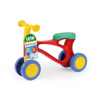 Lena My First Scooter Daudzkrāsains, 1.5 gadi, 4 riteņi, Zils, Zaļš, Oranžs, Sarkans
