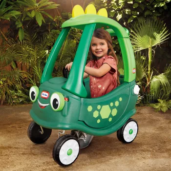 Little Tikes Cozy Coupe Dino – braucamrīks bērniem, 1.5–5 gadi, melns/zaļš