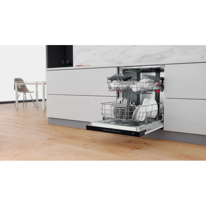 Whirlpool WBC3C26B Daļēji iebūvējamā trauku mazgājamā mašīna, 14 komplekti
