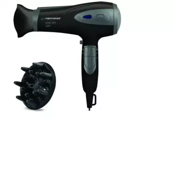 Fēns ESPERANZA Vivien EBH005K — 2200 W, jonu, 3 siltuma līmeņi, 2 ātrumi, difuzors un koncentrators, melns