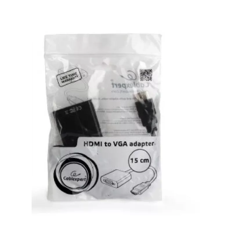GEMBIRD HDMI uz VGA adaptera kabelis, viens ports, melns