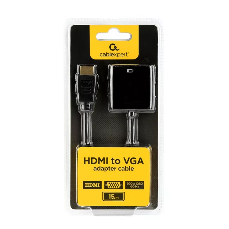 GEMBIRD HDMI uz VGA adaptera kabelis, viens ports, melns