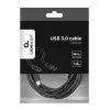 USB kabelis Gembird CCP-USB3-AMCM-6 USB 3.2 Gen 1 (USB-C uz USB-A) 1.8 m Melns