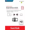WESTERN DIGITAL SanDisk ULTRA DUAL DRIVE M3.0 - 128GB USB zibatmiņa - micro-USB / USB 3.0