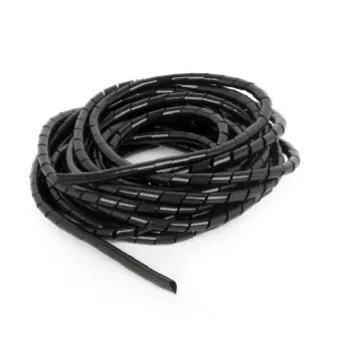 GEMBIRD 12mm Spirālveida kabeļu tinums, 10m - Melns