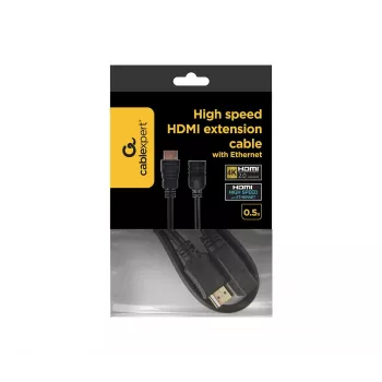 GEMBIRD CC-HDMI4X-0.5M HDMI pagarinātājkabelis ar Ethernet, 50 cm