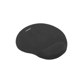 NATEC Marmot Black – pelēkdēlis ar želejas plaukstas balstu, auduma virsma 245×225×22 mm