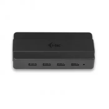 i-tec USB 3.0 4 portu centrmezgls ar lādēšanu un barošanas adapteri, USB 3.2 Gen 1 Type-B