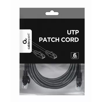 GEMBIRD Patch vads - CAT6 - UTP - 5m - Melns