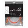 Gembird Patch vads - CAT6 - UTP - 1m - Sarkans