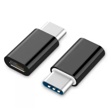 GEMBIRD USB 2.0 Type-C uz MicroUSB Adapter (CM/MicroUSB-F), Melns