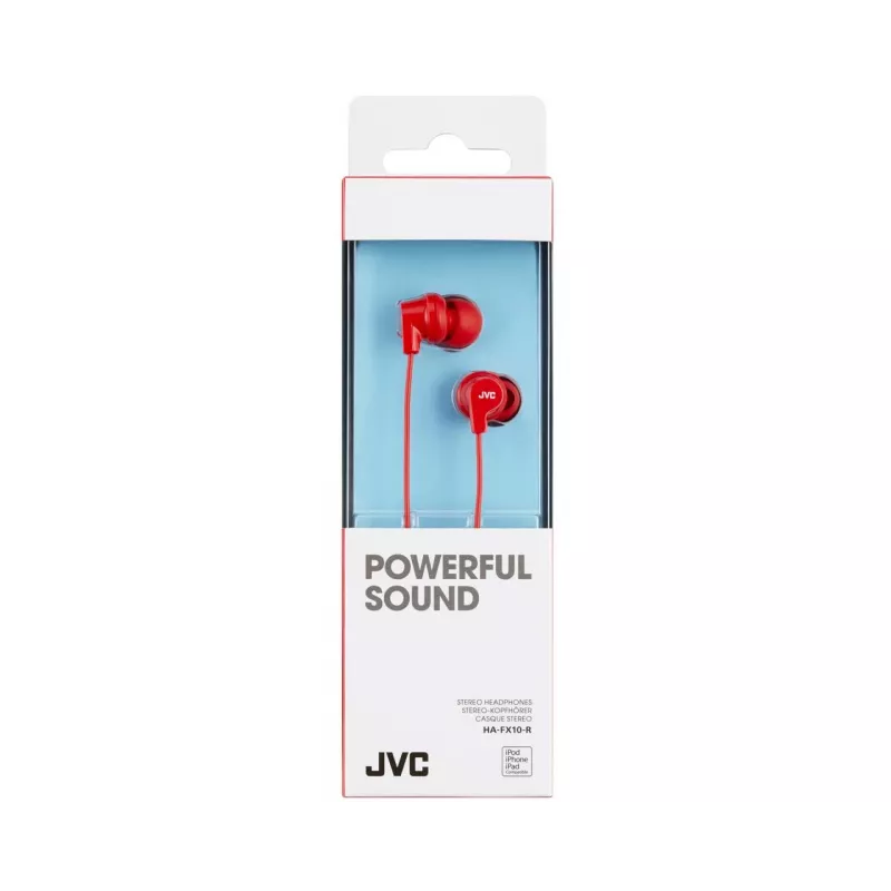JVC HA-FX10-R-E Krāsainas iekšējās austiņas