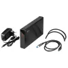 i-tec MYSAFE Advanced 3.5 inch USB 3.0 ārējais korpuss cietajam diskam, metāliski melns