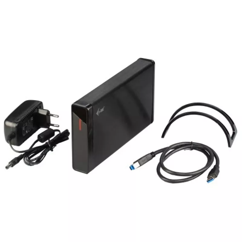 i-tec MYSAFE Advanced 3.5 inch USB 3.0 ārējais korpuss cietajam diskam, metāliski melns